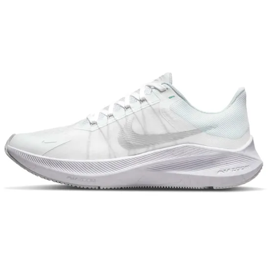 Nike Zoom Winflo 8 White Metallic Silver Women's