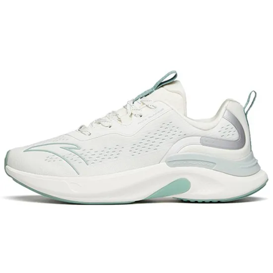 ANTA Running Shoes Men Low-Top Ivory White/Light Smoke Green