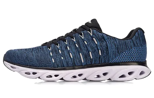 Li Ning Li Ning Arc Fabric Cushioning Slip Resistant Abrasion Resistant Lightweight Low top Running Shoes Men's Blue