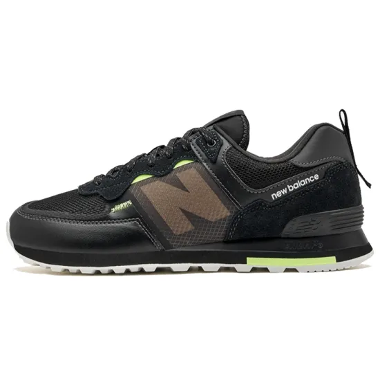 New Balance NB 574 Series Running Shoes Unisex Low-top Black/grey/green