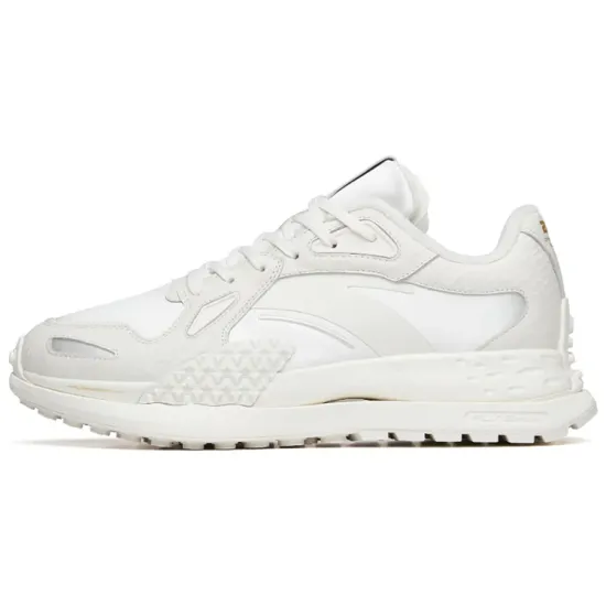 Anta Cushioning Anti-Slip And Wear-Resistant Low-Top Running Shoes Women's Ivory White Trendy Casual Sleeping Dragon