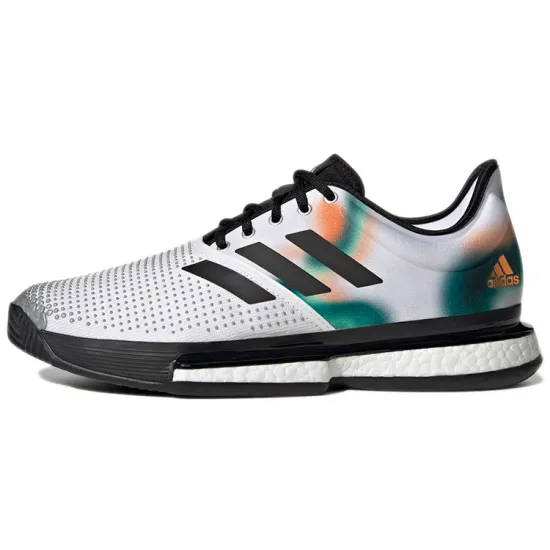Adidas Solecourt Tennis Shoes Men Low-top White/Green/Black