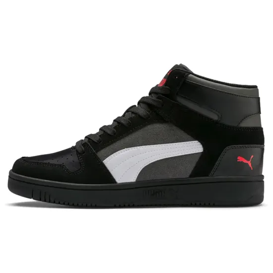 Puma Rebound Layup Skateboarding Shoes Unisex Mid-top Black/white