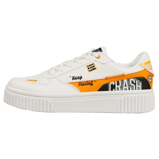 Anta Life Collection Wear Resistant Slip Resistant Support Low Top Skateboard Shoes Women's White Yellow Black