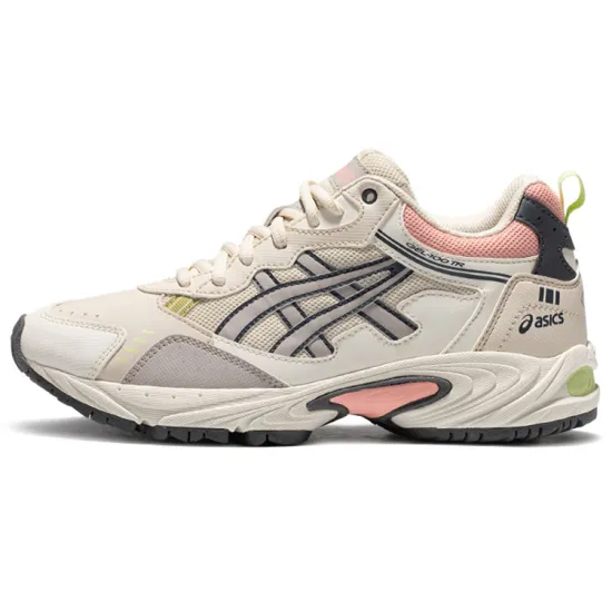Asics Gel-100 Lifestyle Shoes Women's Low-top Rice/Powder/Green/Grey/Black