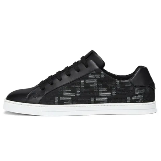 FENDI Skateboard Shoes Men Low-Top Black