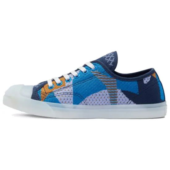 Converse Jack Purcell LP Open Ended Smile Low Top Skateboard Shoes Unisex Blue Multicolor