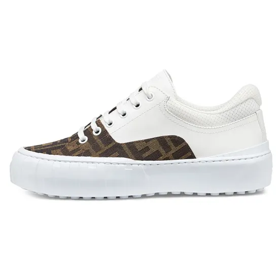 FENDI Force Casual Shoes Women's Low-Top White Brown