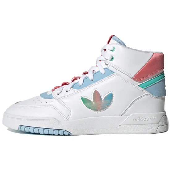 Adidas Originals Drop Step Skateboard Shoes Women's High-top White/Blue/Pink