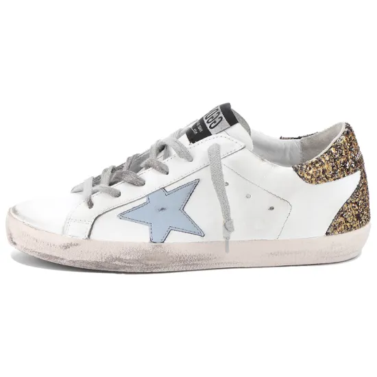 Golden Goose Super-Star Skateboard Shoes Women's Low-top White/Gold