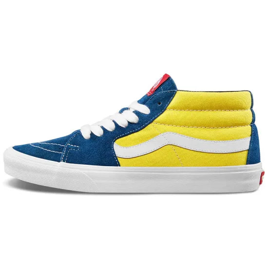 Vans SK8 Skateboarding Shoes Unisex Mid-top Black/Gris Blue