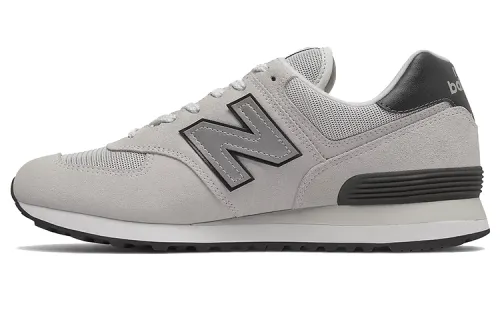 New Balance NB 574 Essentials retro fabric low-top casual running shoes for men and women, white gray