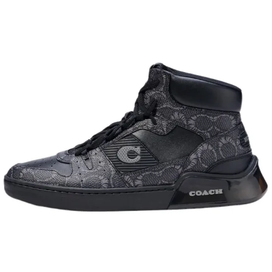 COACH CitySole Skateboard Shoes Men High-Top Black