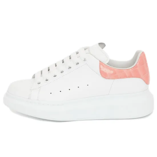 Alexander McQueen Oversized Patent Pink Embossed Croco Women's