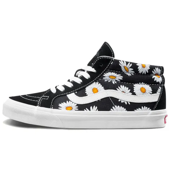 Vans SK8 Mid Flower Pattern 'Black White'