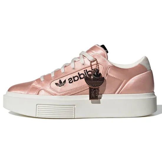 Adidas Originals Sleek Skateboard Shoes Women's Low-top Rose Gold