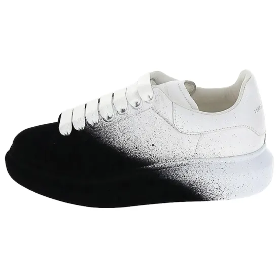 Alexander McQueen Oversized Sneaker 'White Black Velvet Spray' Women's