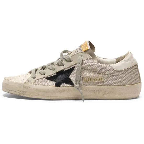 Golden Goose Super-Star Skateboard Shoes Women's Low-Top Ecru