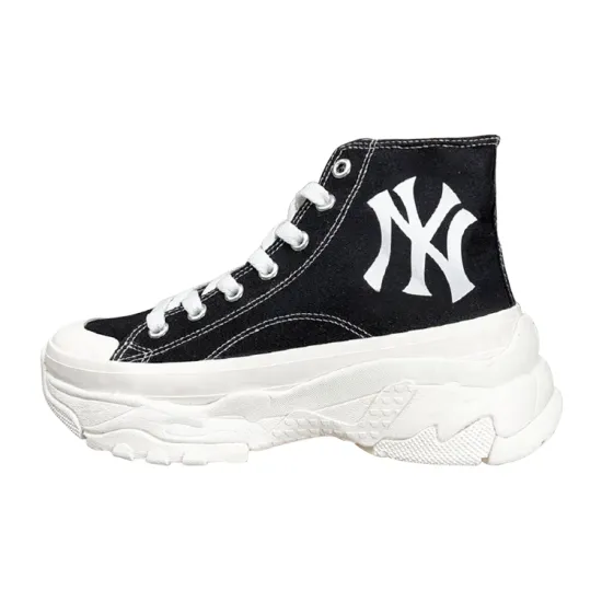 MLB Chunky High Canvas Shoes Unisex High-Top Black