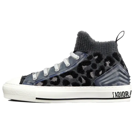 Walk'n'DIOR Skateboard Shoes Women's High-Top Gray Blue