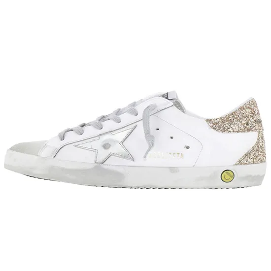 Golden Goose Super-Star Low-Top Stylish Skateboarding Shoes Women's White Old-fashioned