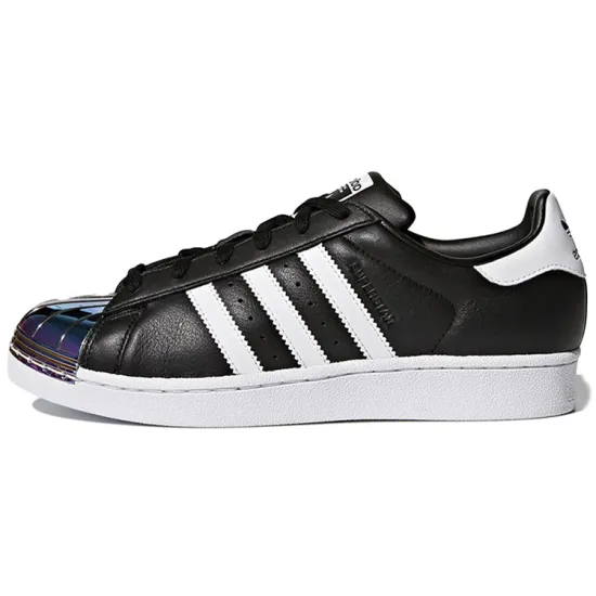 Adidas Originals Superstar Series Skateboard Shoes Women's Low-top Black/white