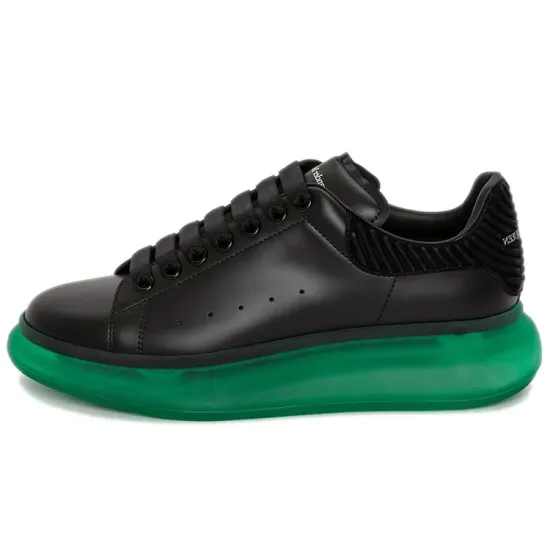Alexander McQueen Casual Shoes Men Low-Top Black Green