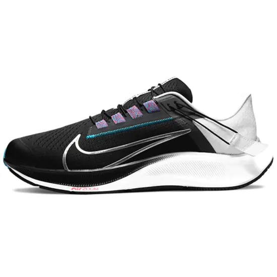 Nike Air Zoom Pegasus 38 Flyease Black Metallic Silver Extra Wide