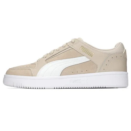 PUMA REBOUND Series Skateboarding Shoes Unisex Low-top Shallow Khaki-PUMA White