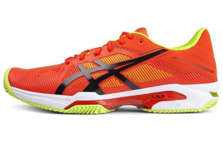 ASICS Gel Solution Speed 3 Comfortable Abrasion Resistant Low top Running Shoes Men's Orange Black