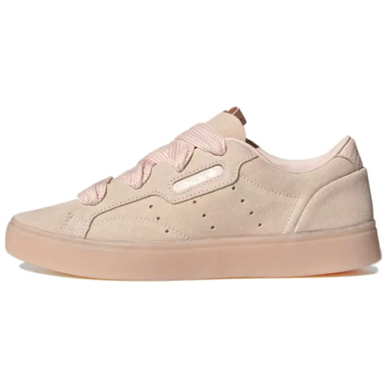 Adidas Originals Sleek Skateboard Shoes Women's Low-top Powder