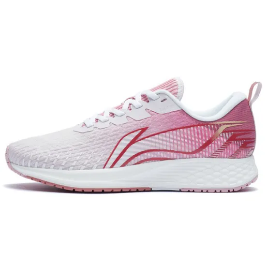 LINING Running Shoes Women's Low-Top Standard White/Floral Honey Pink/Light Mauve Purple