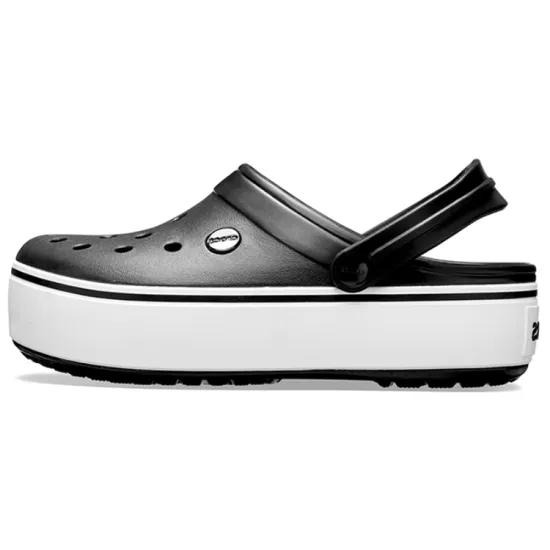 Crocs Beach Sandals Black White Women's