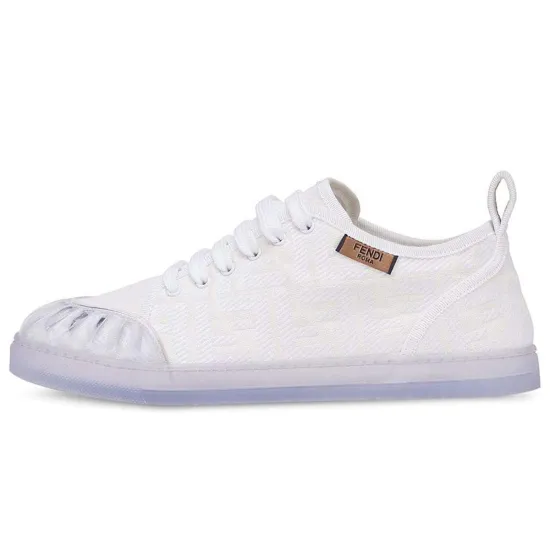 FENDI Women's Roma Canvas Low 'FF Motif - White'