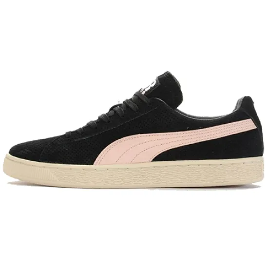 Puma Suede Skateboarding Shoes Men Low-top Black/powder