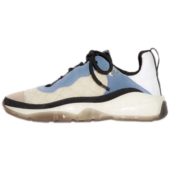 CHANEL Low Top Casual Shoes Women's Blue