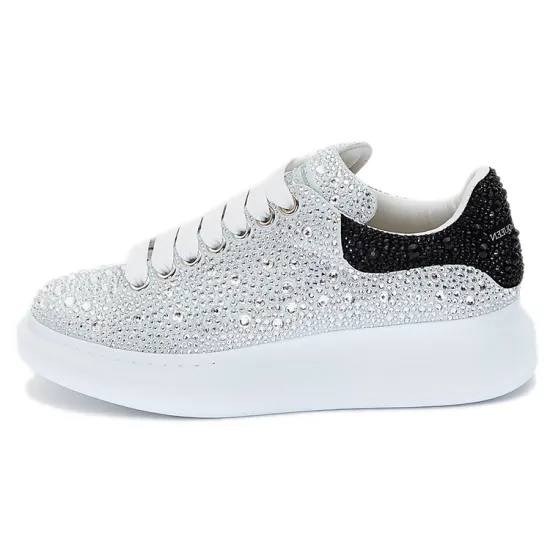 Alexander McQueen Oversized Crystal Embellished White Women's
