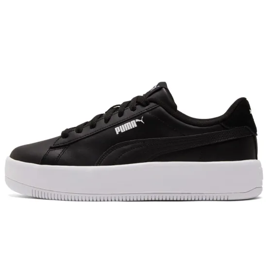 Puma Platform Skateboarding Shoes Women's Low-top Black/white