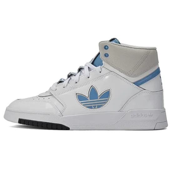 Adidas Originals Drop Step Skateboard Shoes Unisex High-top White/Royal Blue