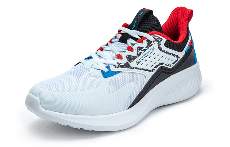 361° Mesh Abrasion Resistant Cushioning Lightweight Low top Running Shoes Men’s White Red