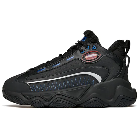 ANTA Life Collection Casual Shoes Men High-Top Black/Royal Blue/Classic Red