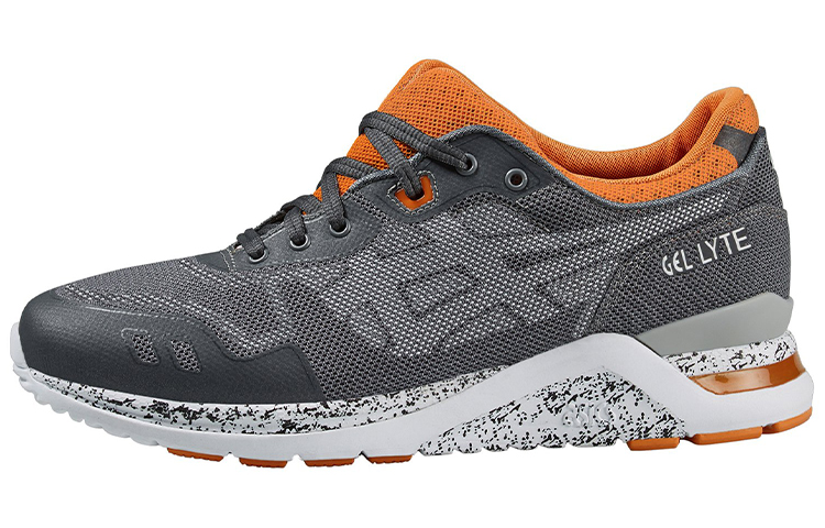 Asics Gel Lyte Evo Fabric Low top Running Shoes Men's Gray Orange