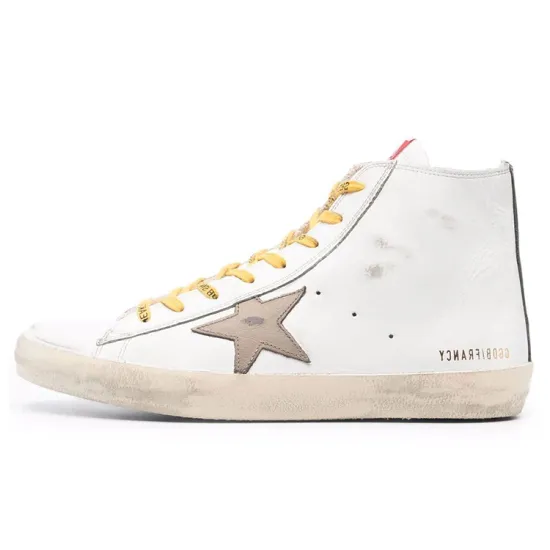 Golden Goose Francy Skateboard Shoes Men High Top White