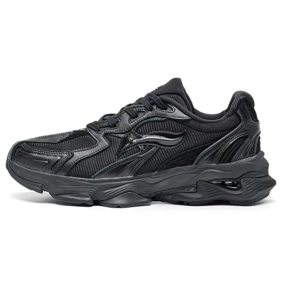 LI-NING 1990 Running Shoes Men Low-Top Black