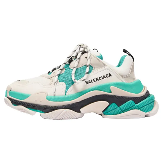 Balenciaga Balencaiga Triple S White Grey Turquoise Women's