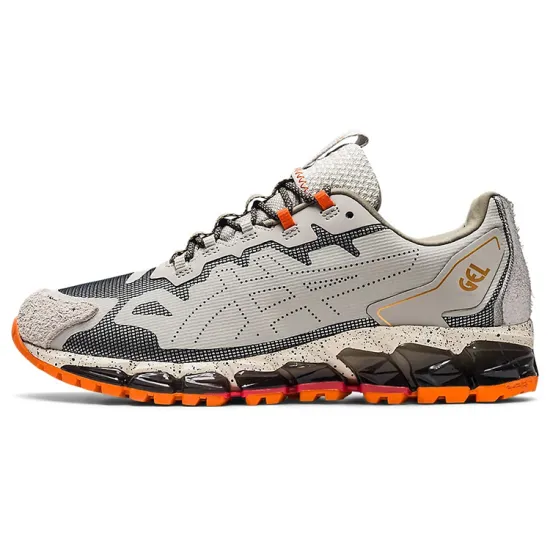 Asics Gel-Quantum 360 6 Running Shoes Men Mid-top Oyster Ash/orange