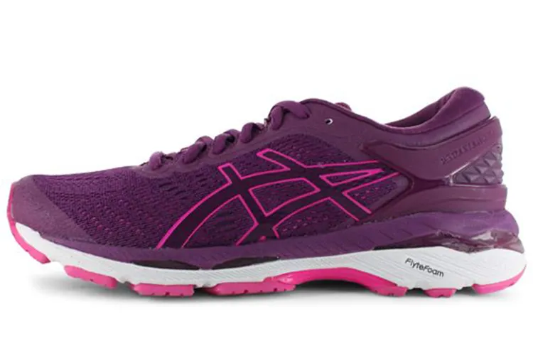 ASICS Gel Kayano 24 Abrasion Resistant Breathable Low top Marathon Long Distance Running Shoes Women's Purple