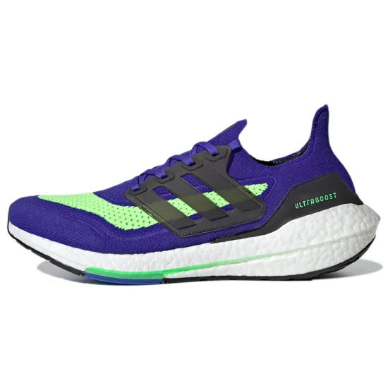 Adidas Ultra Boost 21 Sonic Ink Screaming Green
