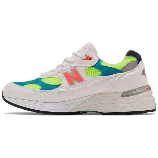 New Balance 992 White Neon Cyan