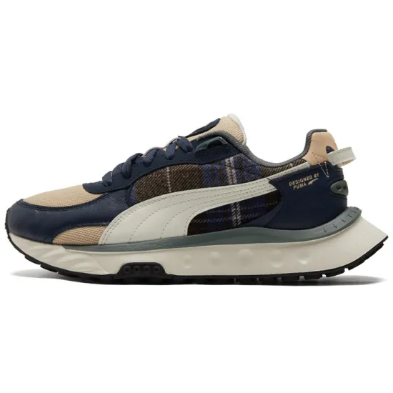 PUMA Wild Rider Flannel 'Blue Cream White'